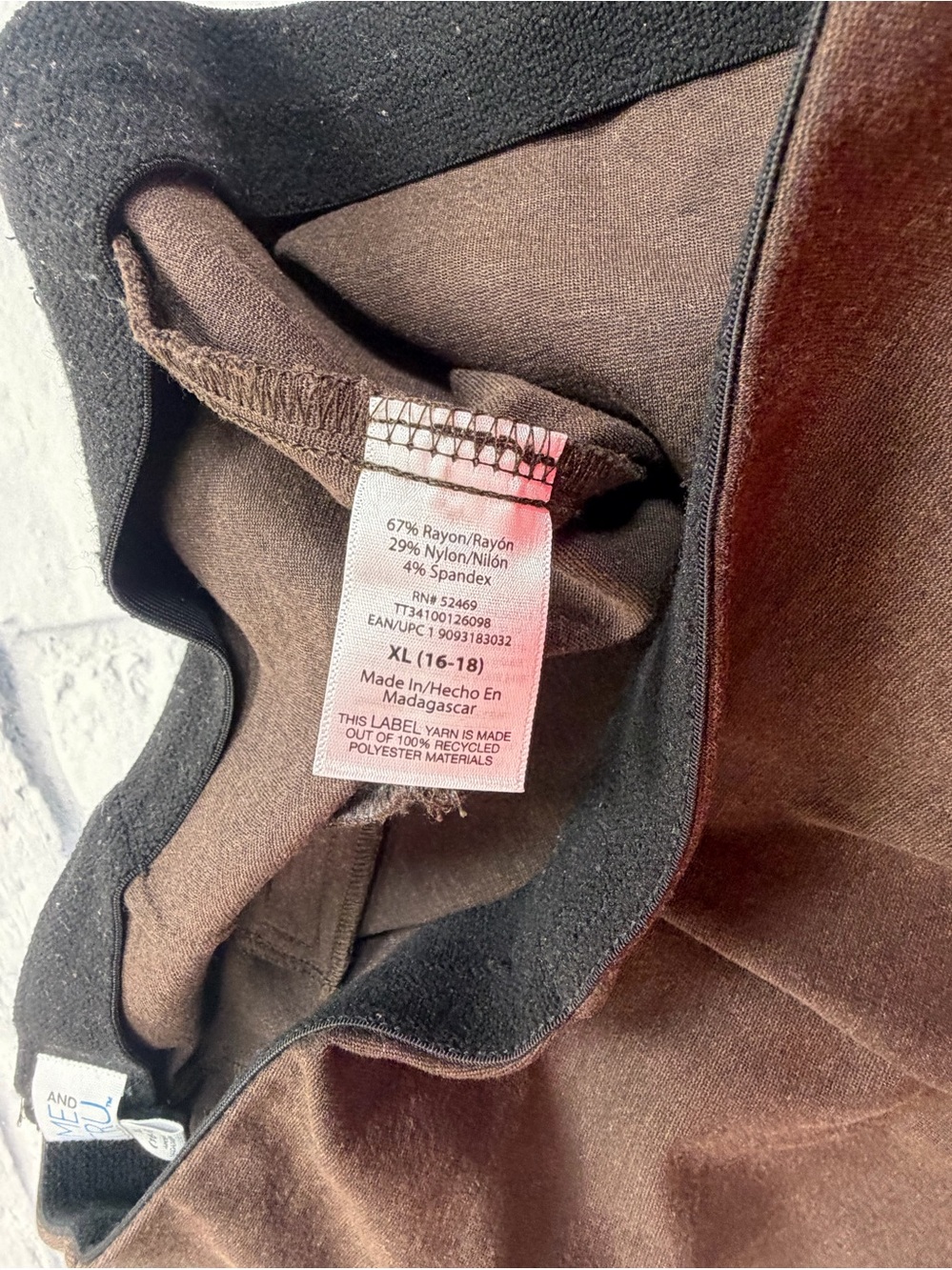 Time and Tru Brown Knit Bootcut Pants. Size XL - Picture 3 of 8